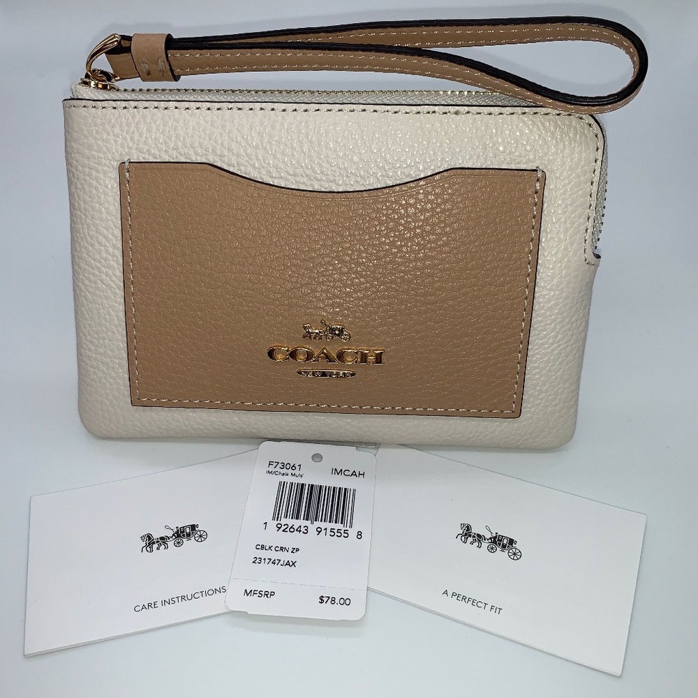 Coach Color-Block Wristlet & Card Case - Picture 3 of 7